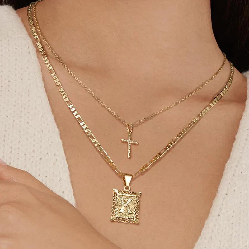 Set de Collares | Cruz con Inicial