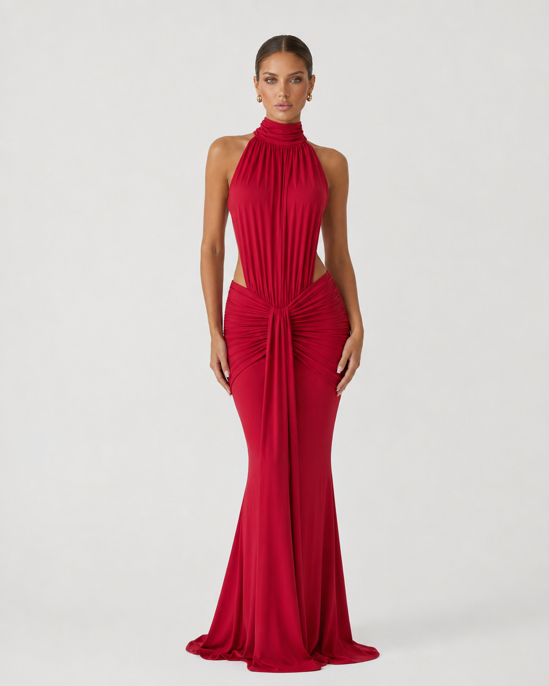 Adriana | Vestido Sirena de Cuello Alto