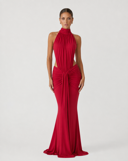Adriana | Vestido Sirena de Cuello Alto