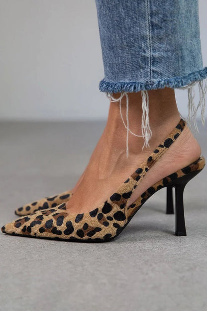 Zapato de Tacón Elegante Caqui