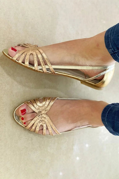 Sandalia Cómoda Brillante