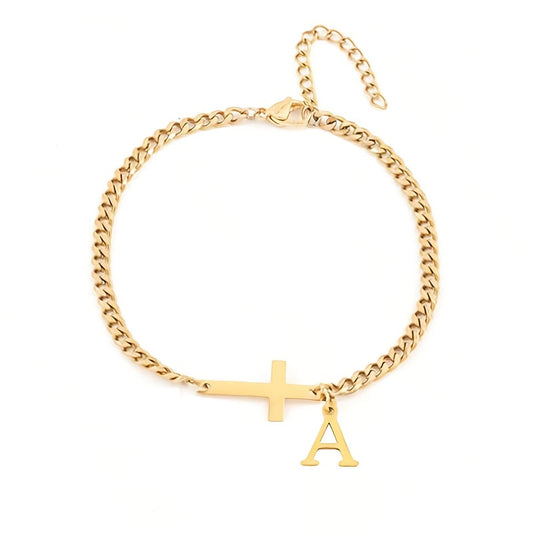 Pulsera | Cruz con Inicial