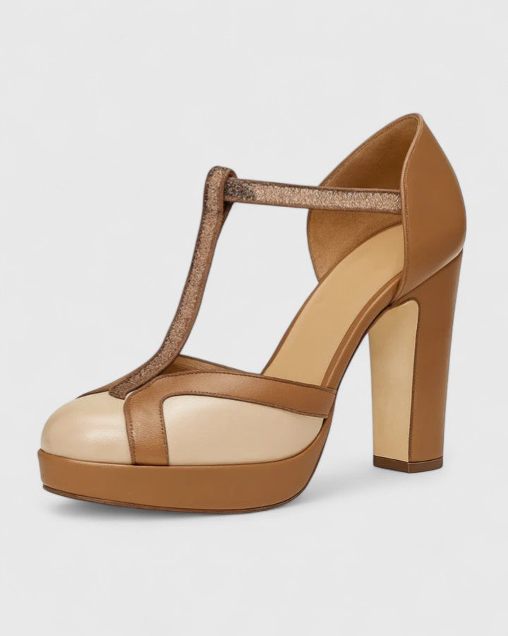 Zapato de Tacón Cómodo Marrón
