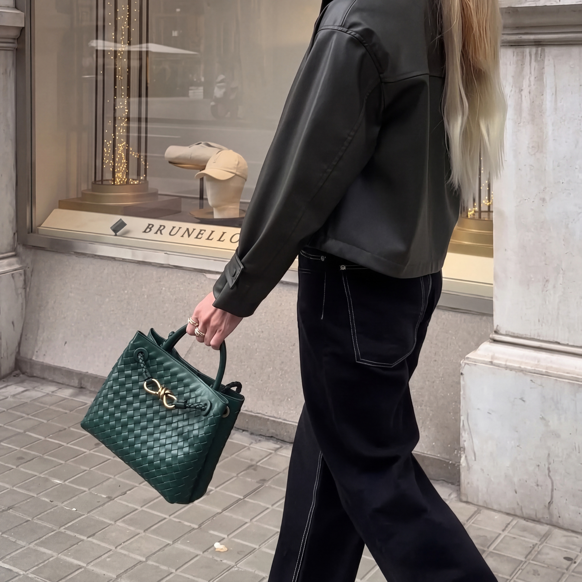 Bolso Sage de Cuero