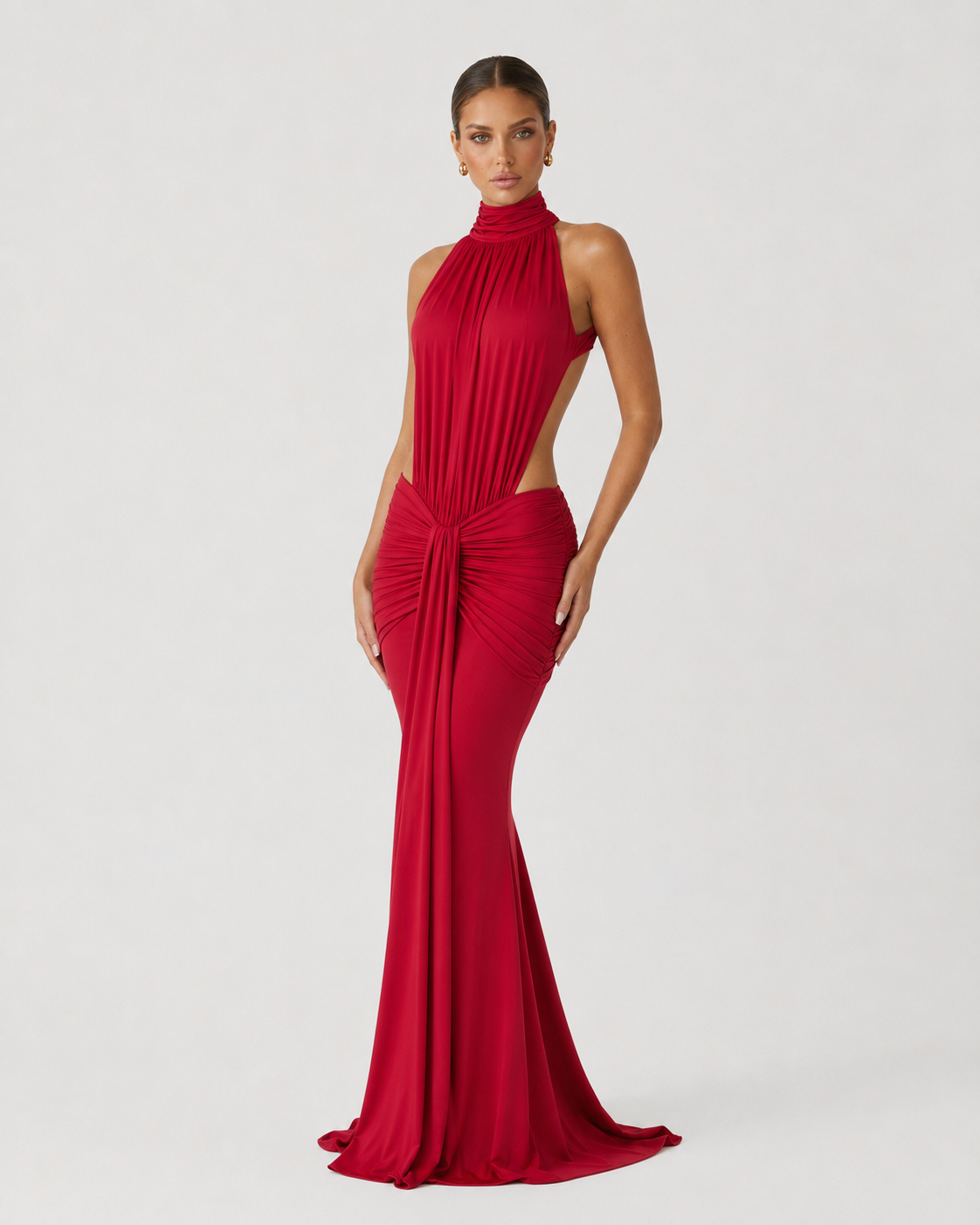 Adriana | Vestido Sirena de Cuello Alto
