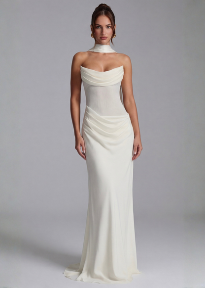 Natalia | Vestido Largo Drapeado