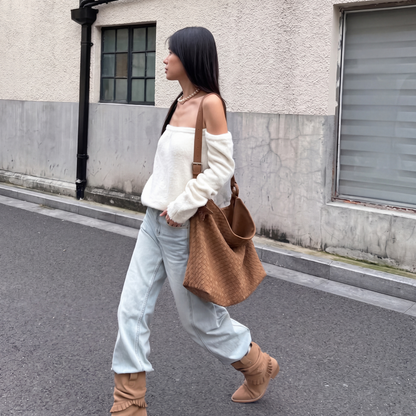 Bolso Tote Capri de Gamuza