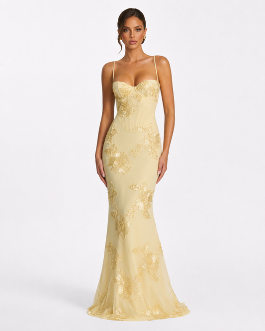 Julia | Vestido Sirena con Corsé Bordado