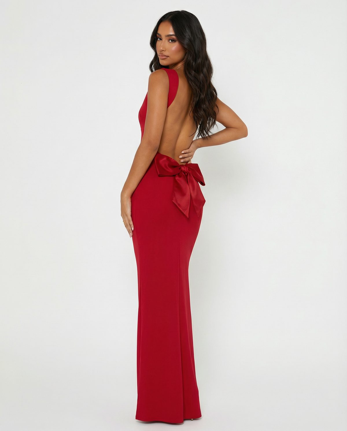 Triana | Vestido Largo con Espalda Abierta y Lazo