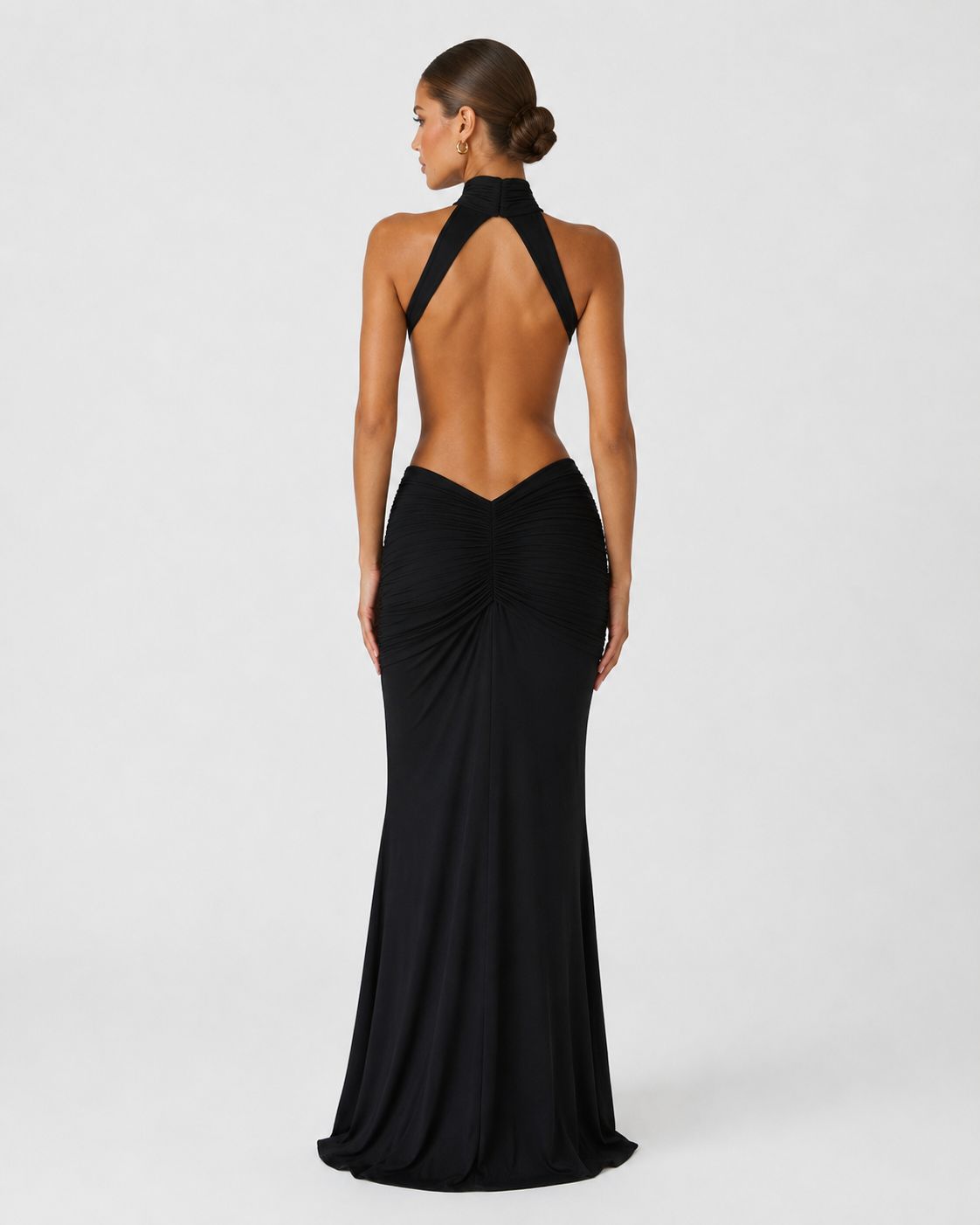 Adriana | Vestido Sirena de Cuello Alto