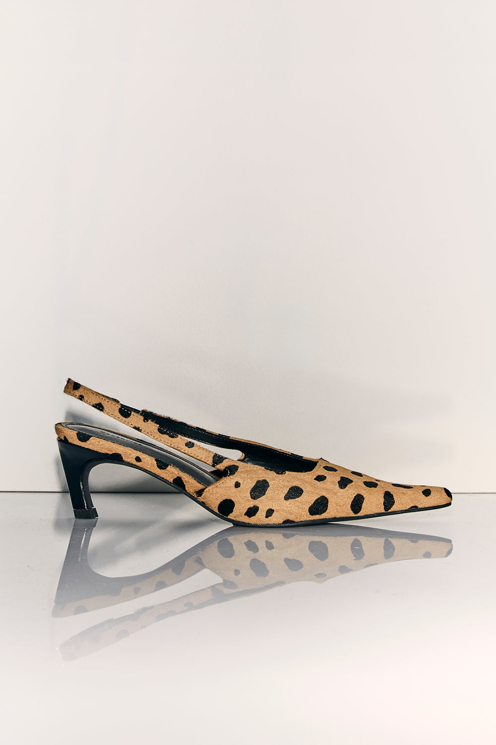 Zapato de Tacón Destalonado Leopardo