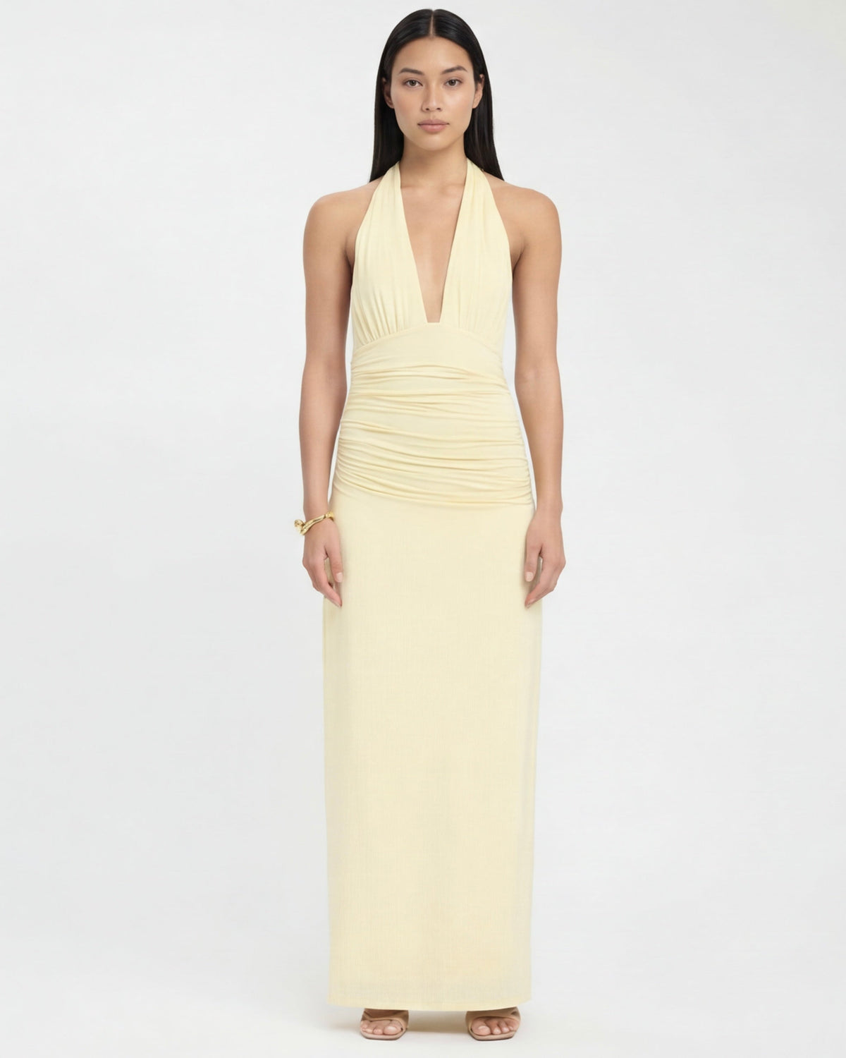 Macarena | Vestido Largo Halter con Espalda Abierta