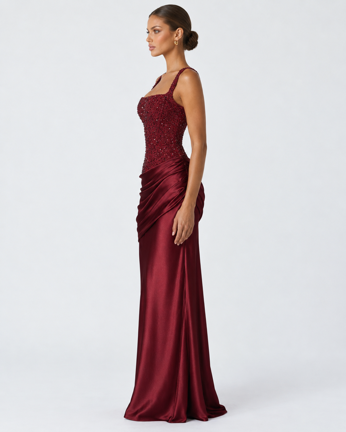 Valeria | Vestido Largo de Satén con Corsé