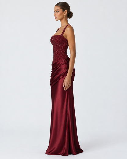 Valeria | Vestido Largo de Satén con Corsé