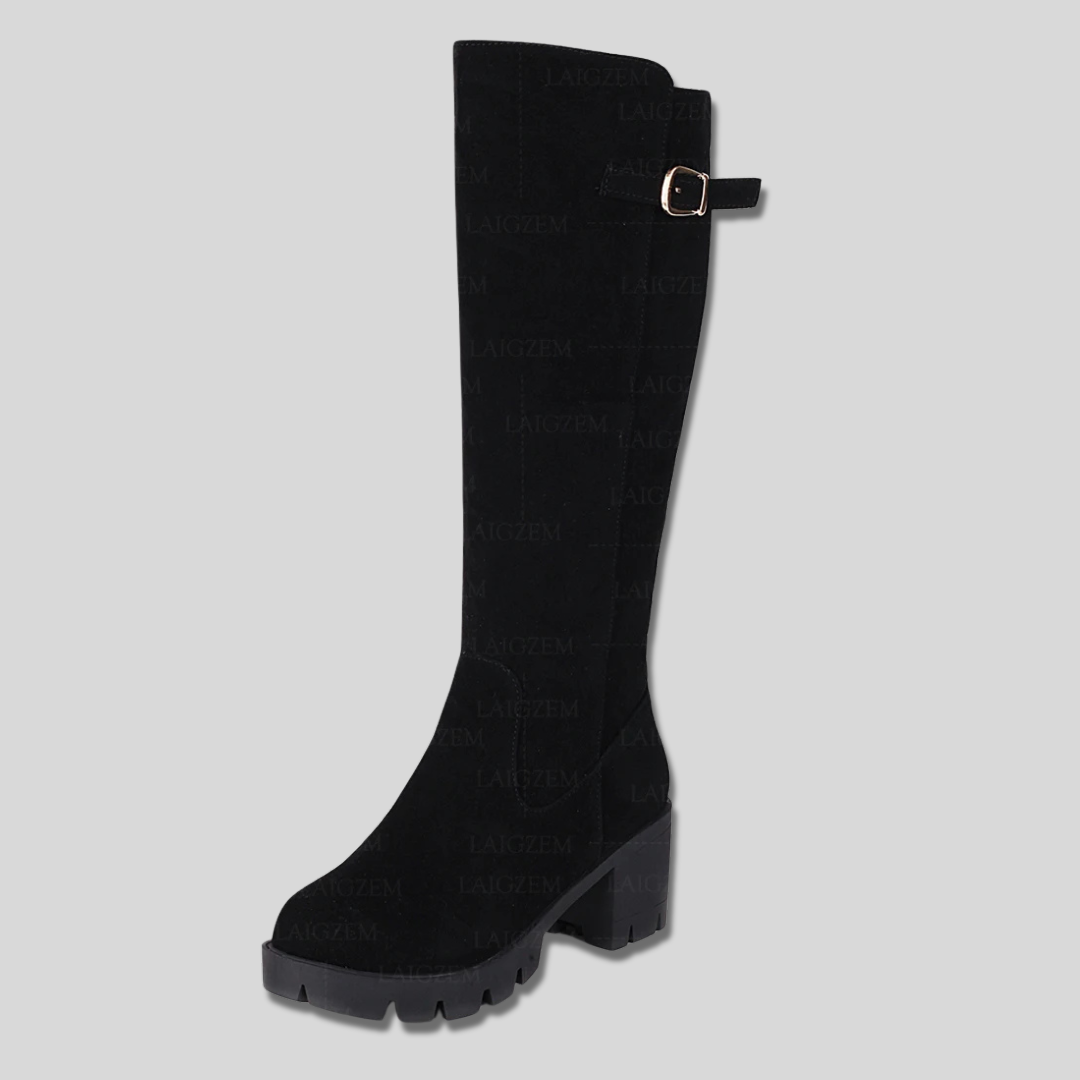 Bota Alta de Antelina con Cremallera