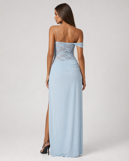 Rocío | Vestido Largo de Encaje de un Hombro