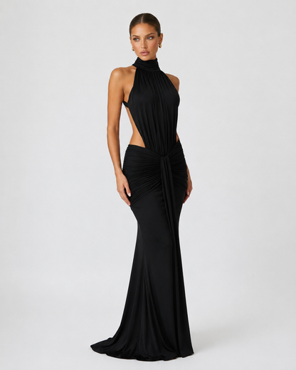 Adriana | Vestido Sirena de Cuello Alto