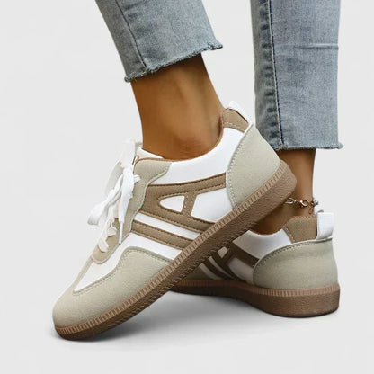Zapatilla Ortopédica Caqui y Blanca