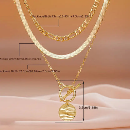 Collar | En Capas con Moneda Texturizada Savira