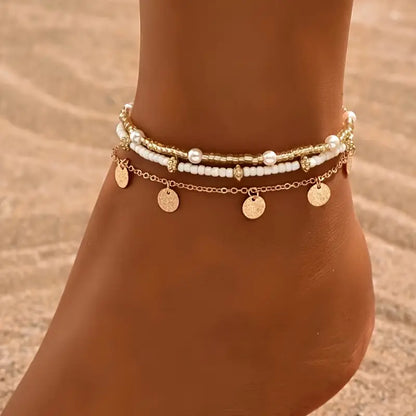 Set de 3 Tobilleras | Coastal Charm en Capas
