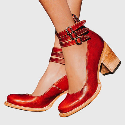 Zapato de Tacón de Piel Elegante y Cómodo