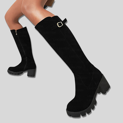 Bota Alta de Antelina con Cremallera