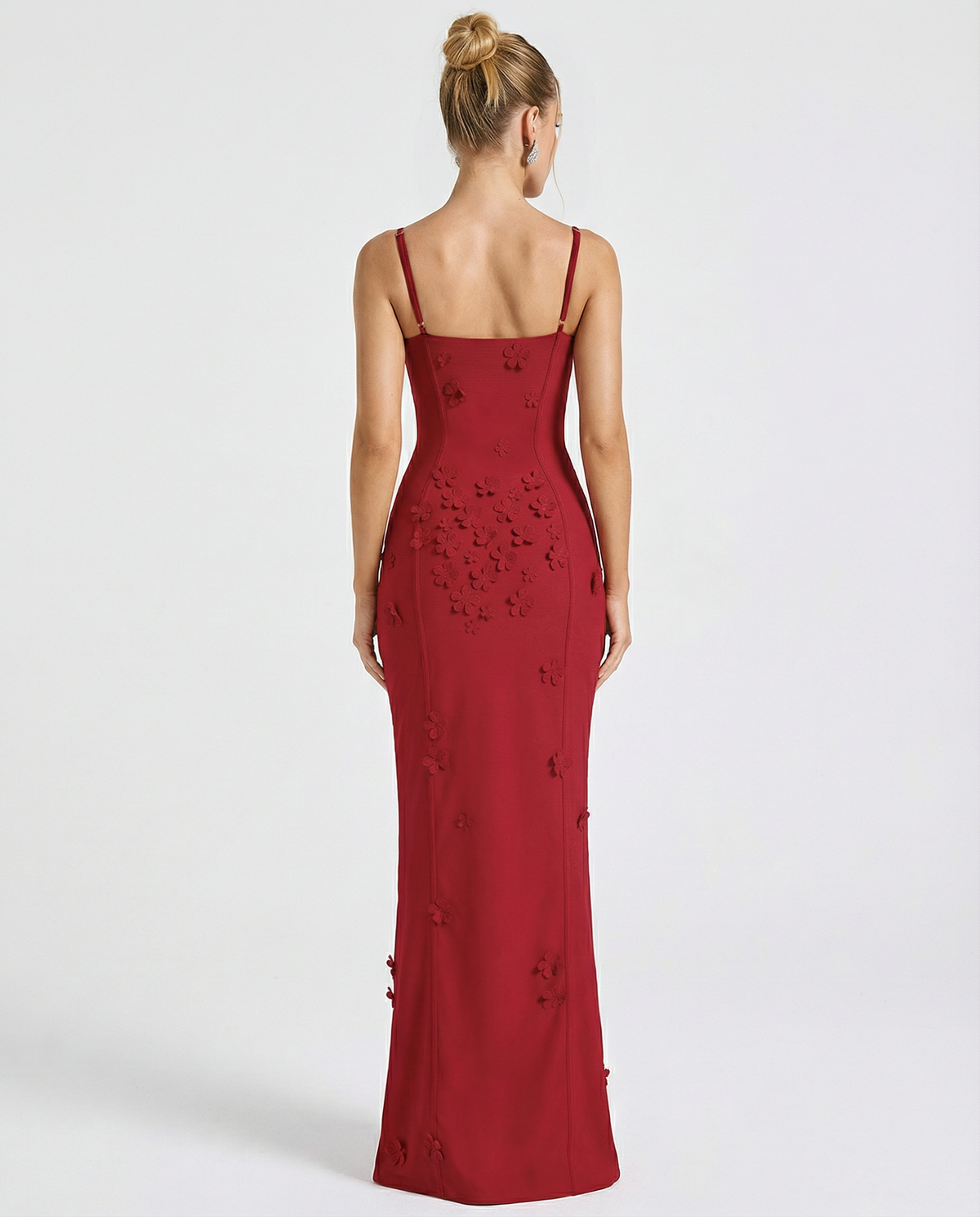 Candela | Vestido Largo Corsé con Flores y Abertura