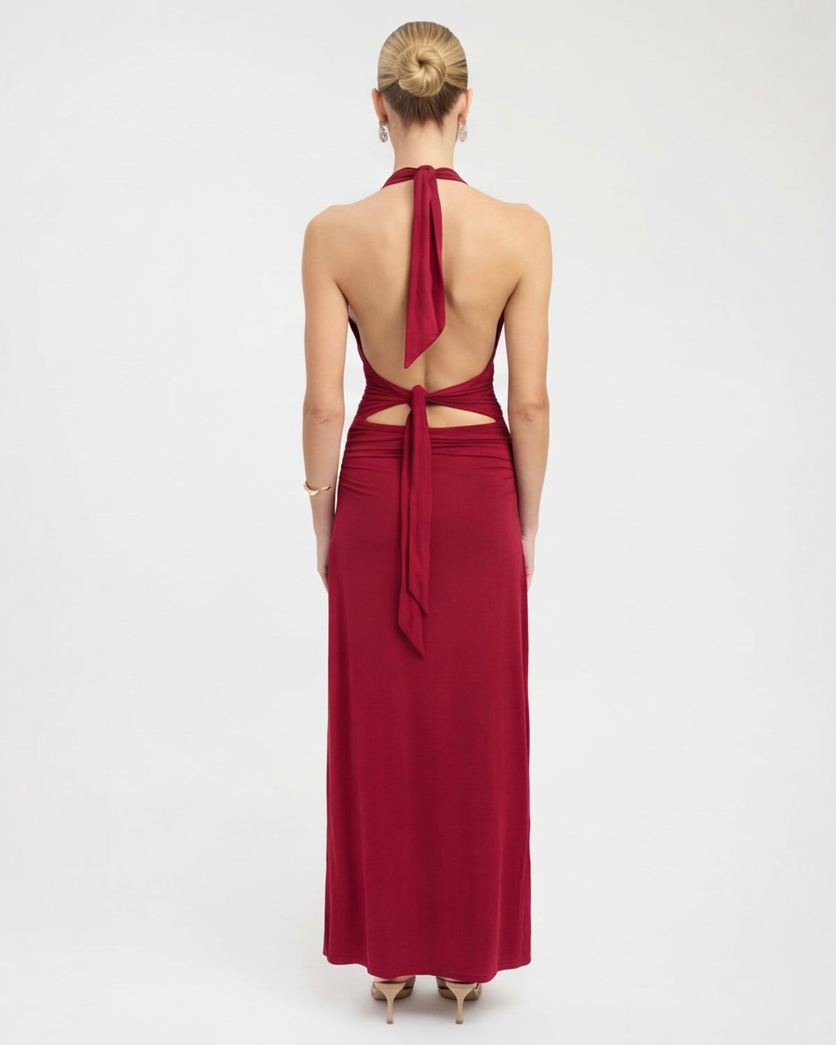 Macarena | Vestido Largo Halter con Espalda Abierta