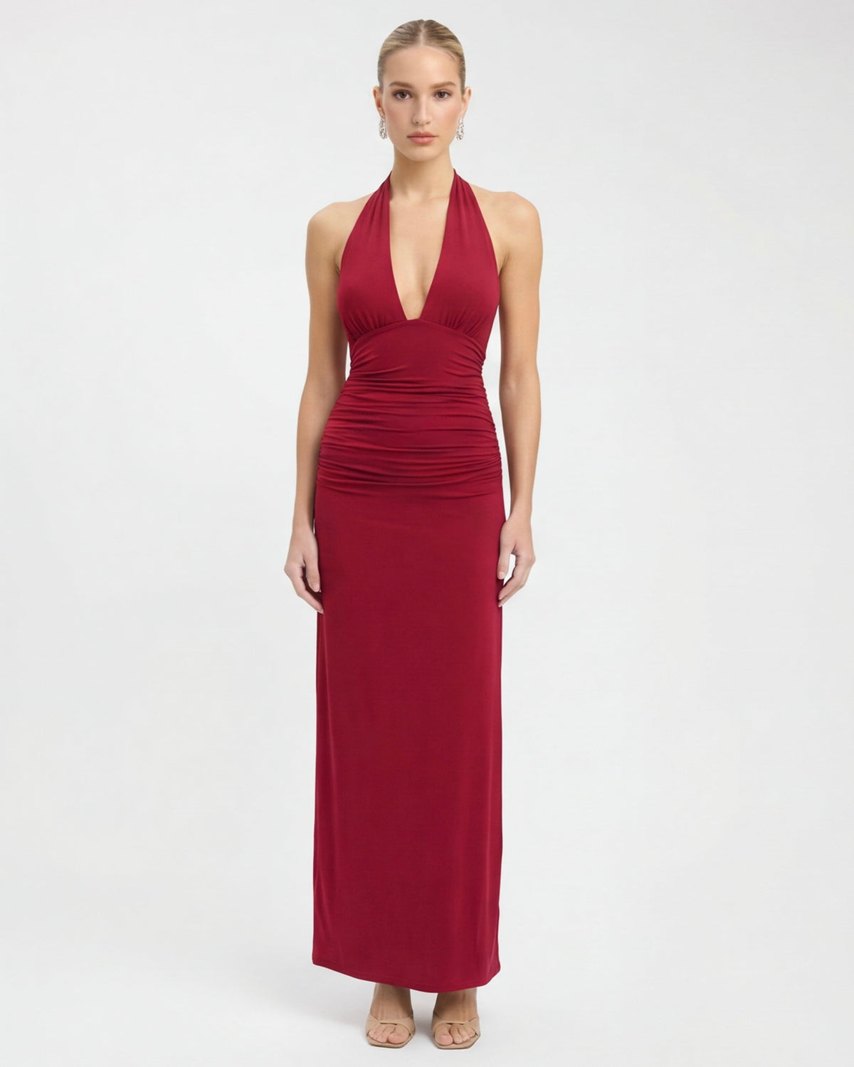 Macarena | Vestido Largo Halter con Espalda Abierta
