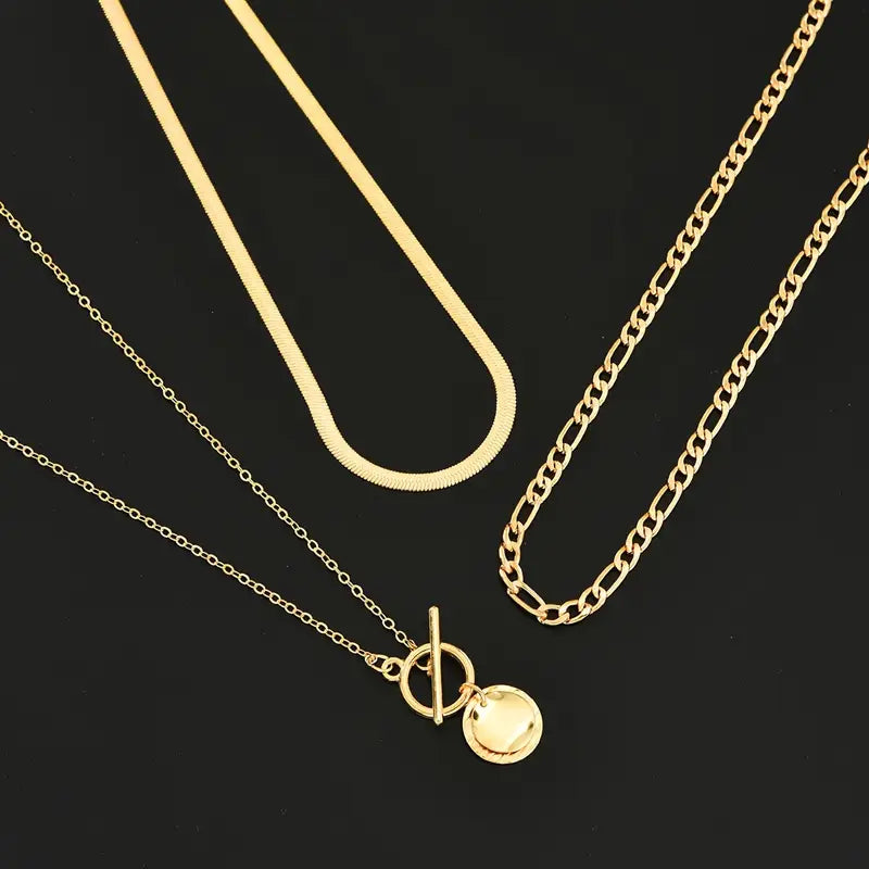 Collar | En Capas con Moneda Texturizada Savira