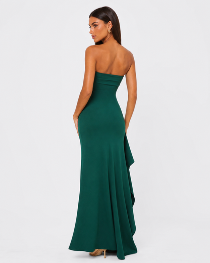 Lorena | Vestido Largo Palabra de Honor con Abertura