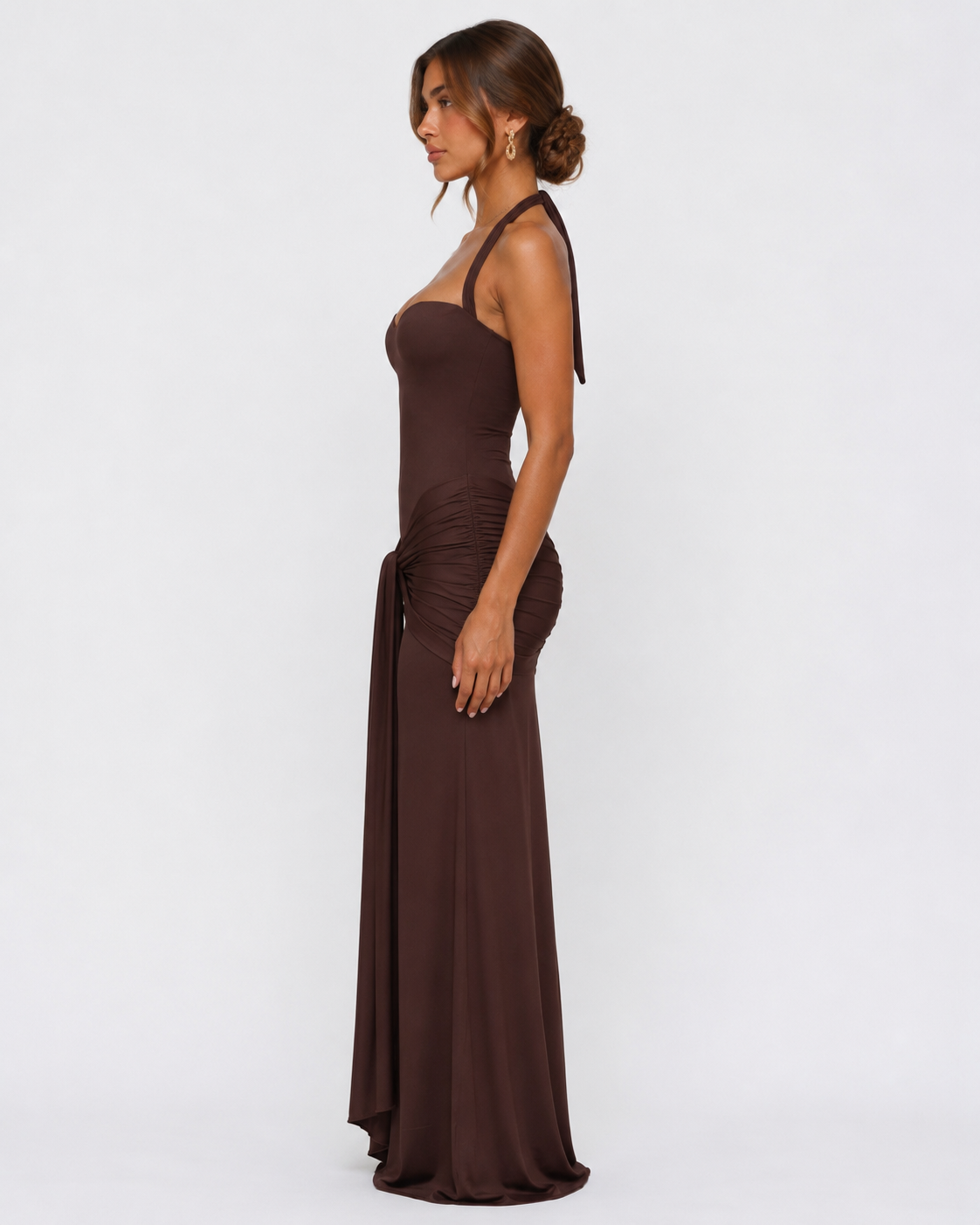 Martina | Vestido Largo Halter con Escote Corazón