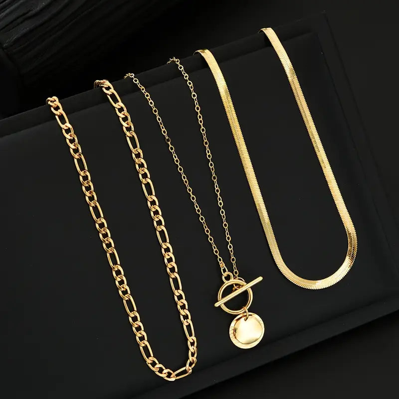 Collar | En Capas con Moneda Texturizada Savira
