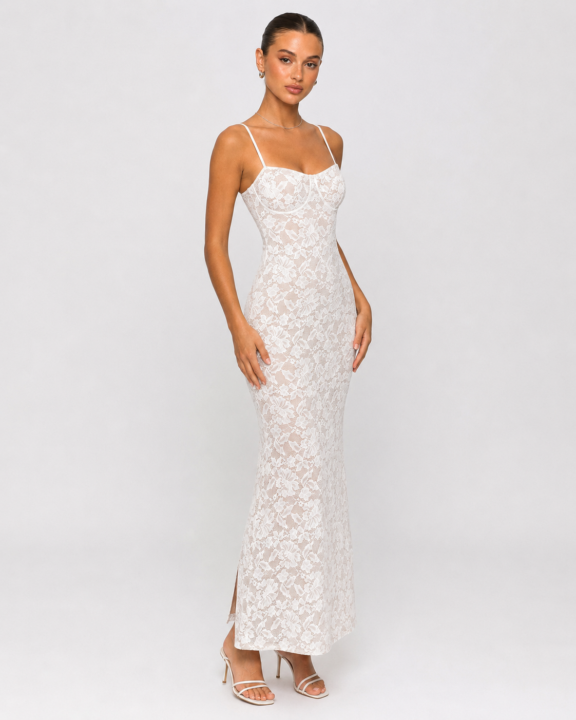 Esperanza | Vestido Largo de Encaje Floral