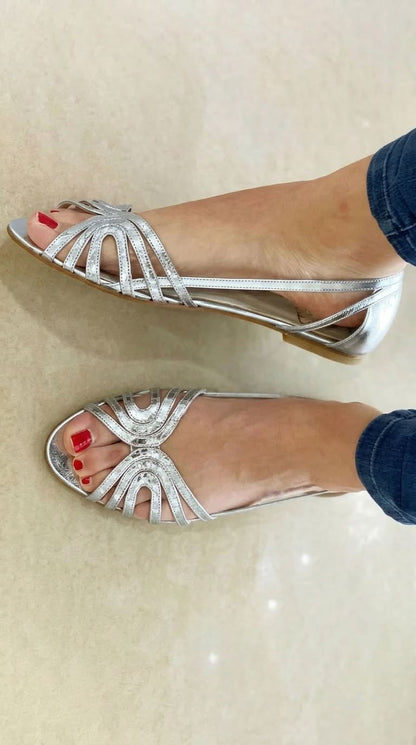 Sandalia Cómoda Brillante