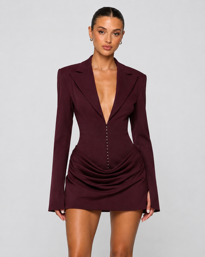 Lara | Vestido Corto Estilo Blazer con Corsé