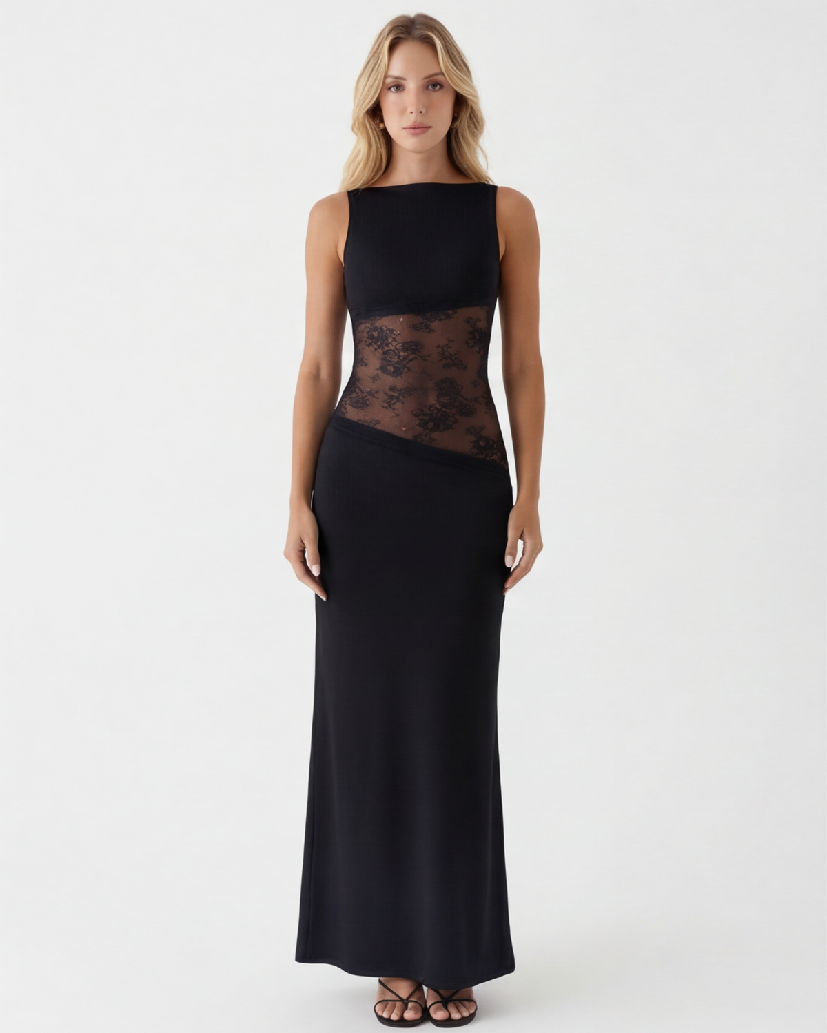 Jimena | Vestido Largo de Cuello Alto con Espalda Abierta