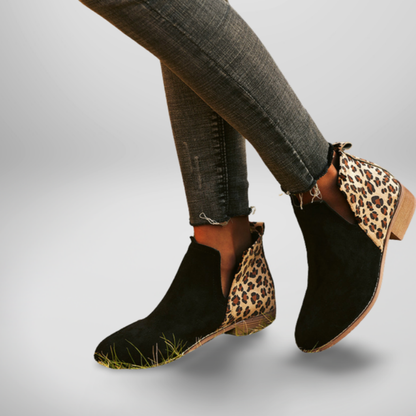 Botín Ortopédico con Tacón Ancho y Cremallera