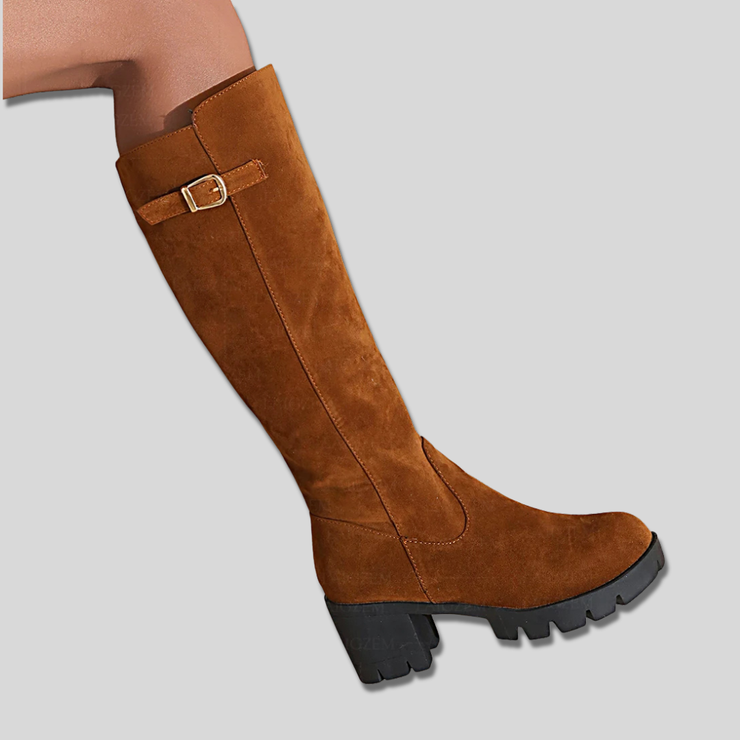 Bota Alta de Antelina con Cremallera