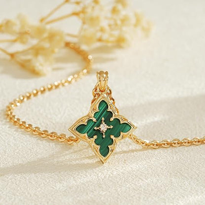 Collar | Colgante Trébol Esmeralda