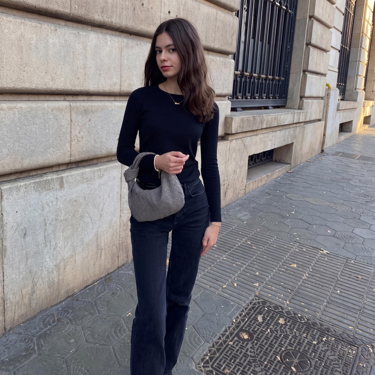 Bolso de Mano Willow de Gamuza