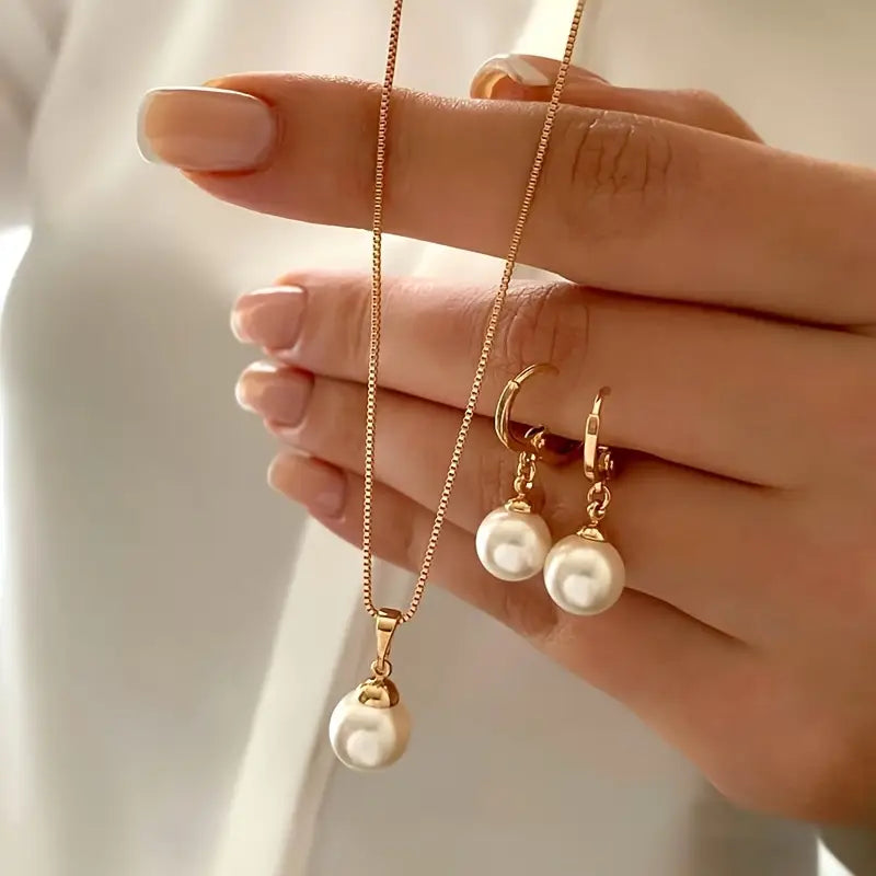 Set de Joyas | Perla Golden Grace