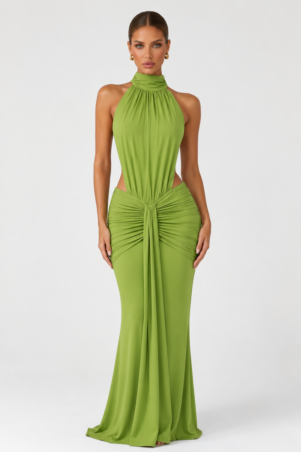 Adriana | Vestido Sirena de Cuello Alto