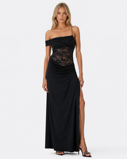Rocío | Vestido Largo de Encaje de un Hombro