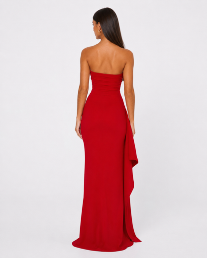 Lorena | Vestido Largo Palabra de Honor con Abertura