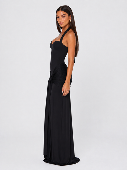 Martina | Vestido Largo Halter con Escote Corazón