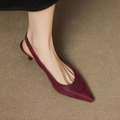 Zapato Destalonado de Piel con Punta Fina