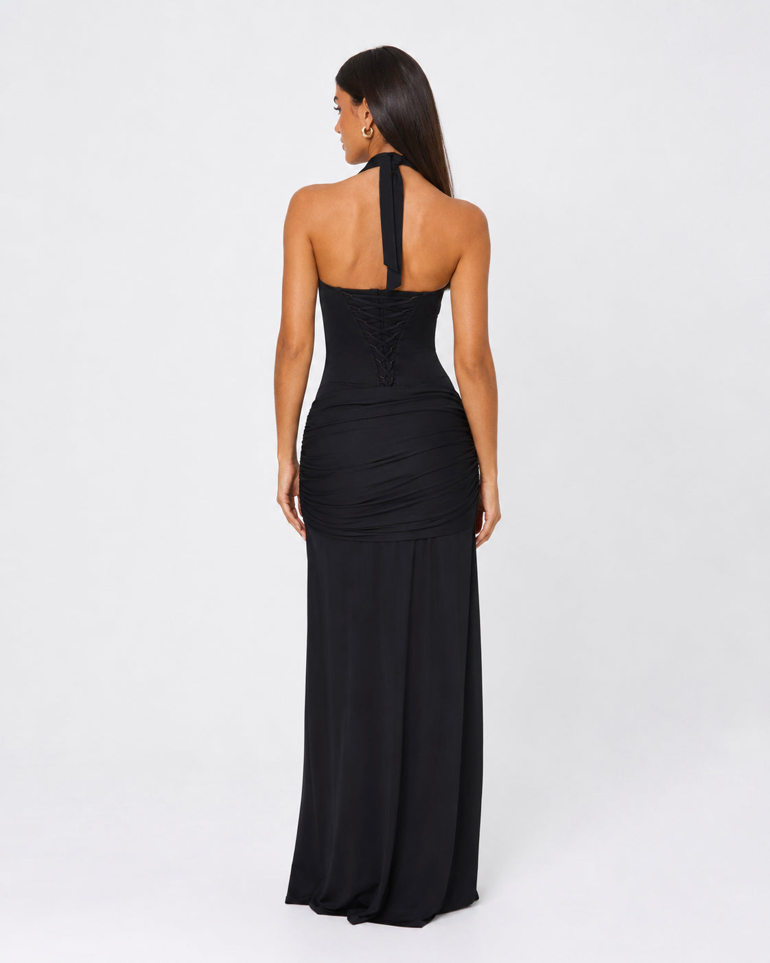 Martina | Vestido Largo Halter con Escote Corazón