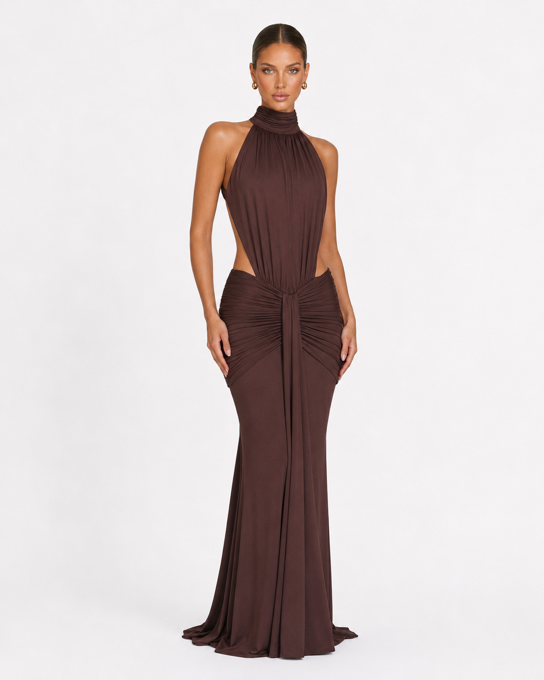 Adriana | Vestido Sirena de Cuello Alto