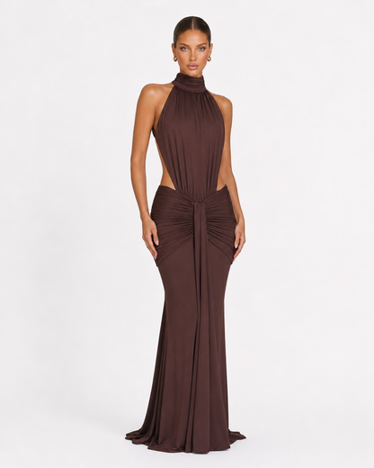 Adriana | Vestido Sirena de Cuello Alto